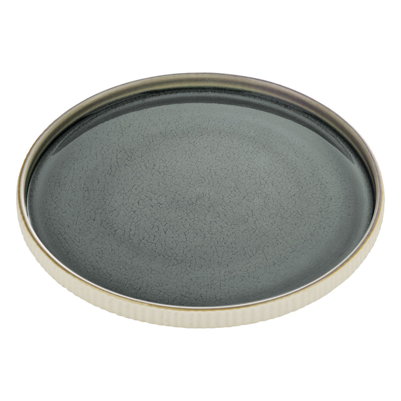 Nara, Teller flach rund Relief ø 210 mm / 0,34 l grau